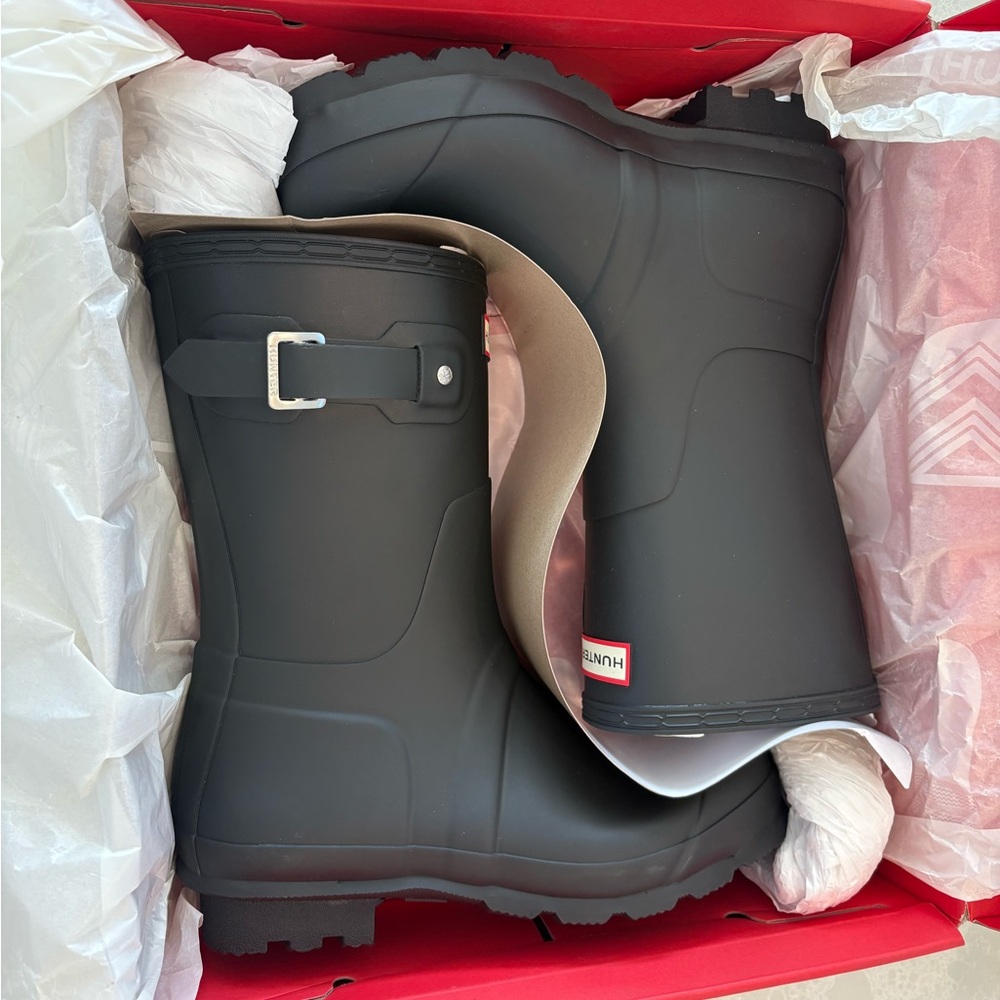 Hunter Matte Black Waterproof Boots